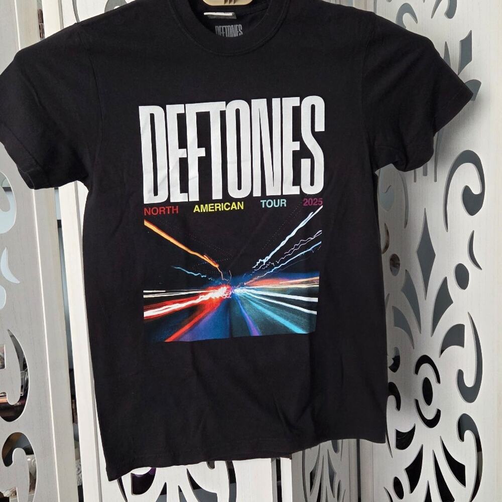 Deftones North American Tour 2025 T Shirt Small Comfort Colors Black Concert Tee